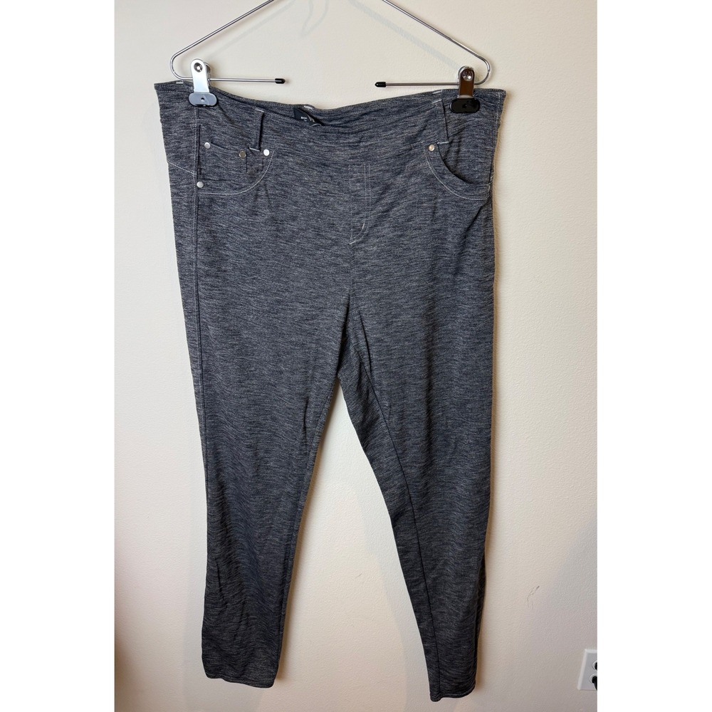 Kuhl Womens Charcoal Gray Heathered Pull On Tapered Hiking Pants Size 16 Reg